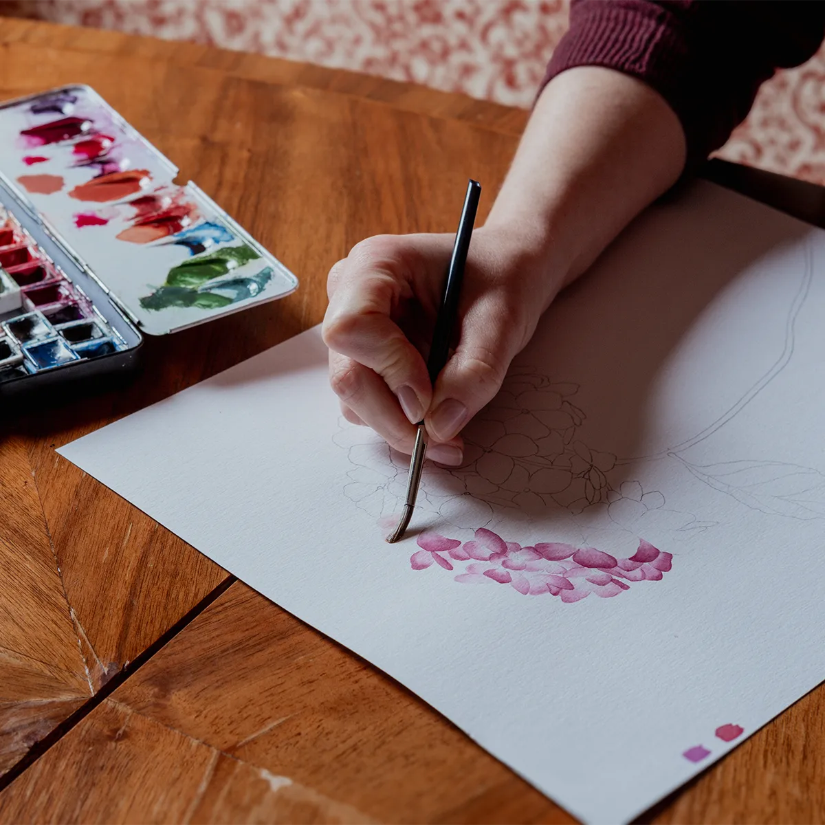 Nahaufnahme von der Entstehung von OPHELIA.