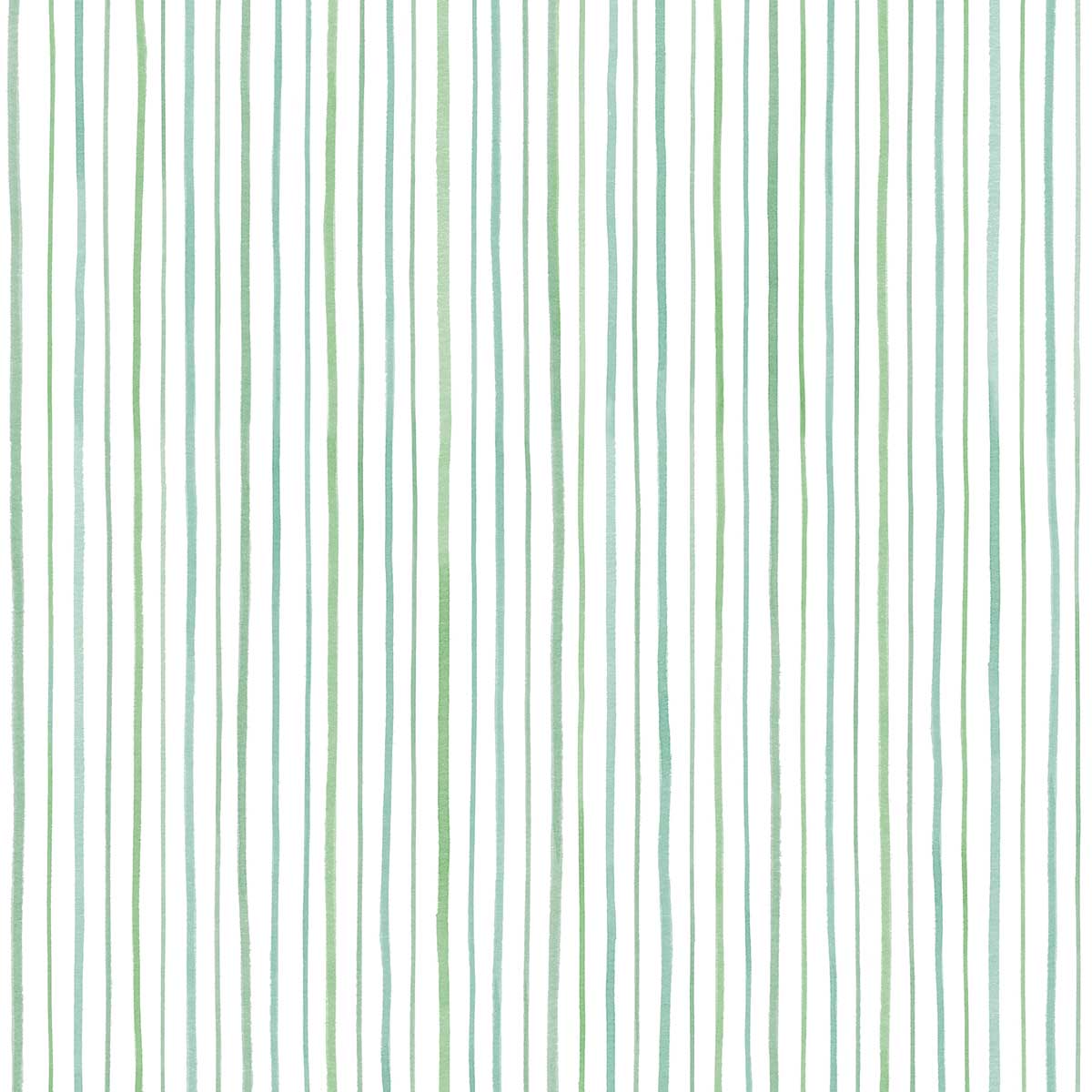 Nahaufnahme der Bettwäsche April mit grünen und weissen Streifenmuster.